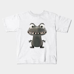 Crocodile Cute Adorable Humorous Illustration Kids T-Shirt